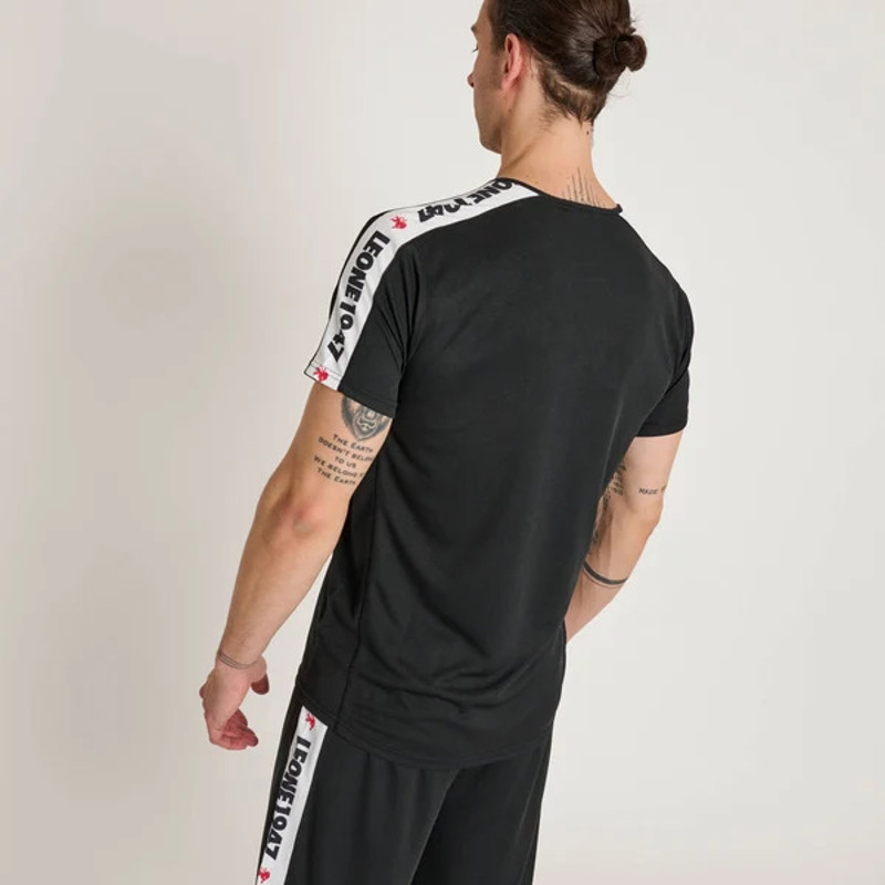 LEONE stripe 47 T-SHIRT - BLACK